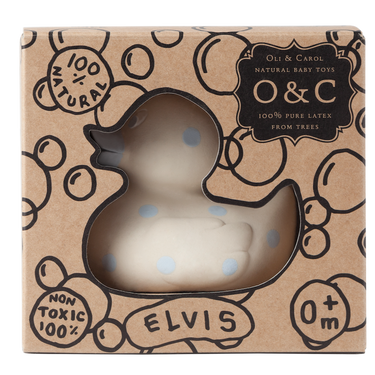 Elvis the Duck Dots Blue bath toy