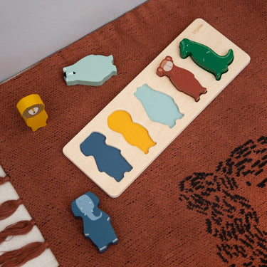 Holzpuzzle mit Tieren
