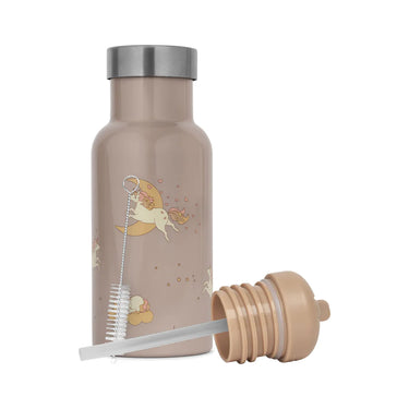 Trinkflasche mit Strohhalm (350 ml) - Dino Blue