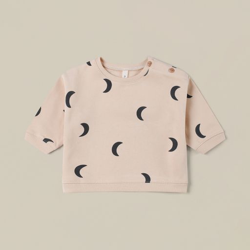 Oversize Sweatshirt "Pebble Midnight" - Bio-Baumwolle