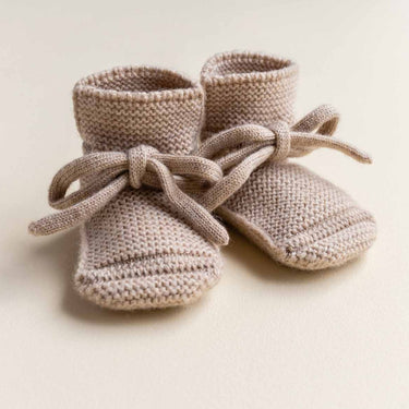 HVID Erste Schuhe zum Binden - Merinowolle Strick Booties (0-9M)