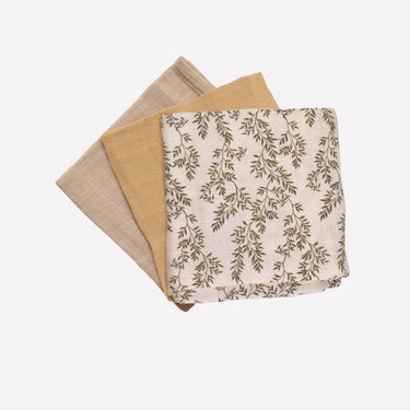 Mulltücher 3er Pack, 30x30 cm, verschied. Farben