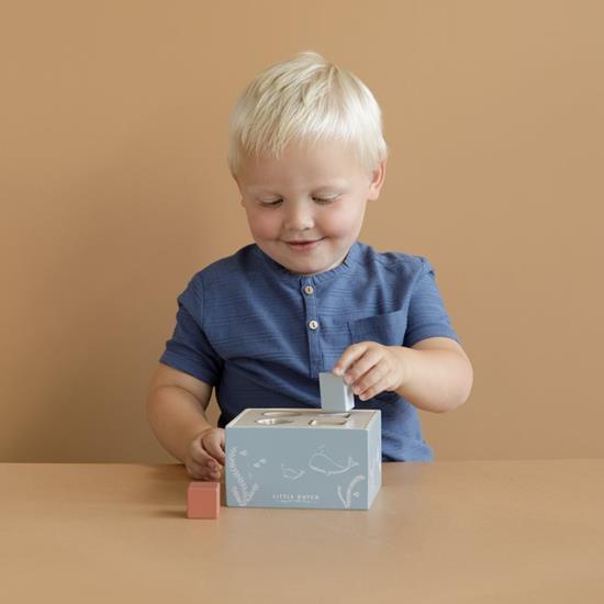 Formen-Steckspiel / Steckwürfel / Steckpuzzle aus Holz - kreatives Sortierspiel für Kleinkinder