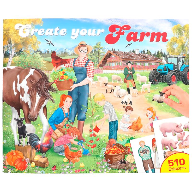 Create Your Farm Malbuch mit Stickern