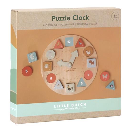 Puzzle Uhr aus Holz - Uhr lernen auf spielerische Weise