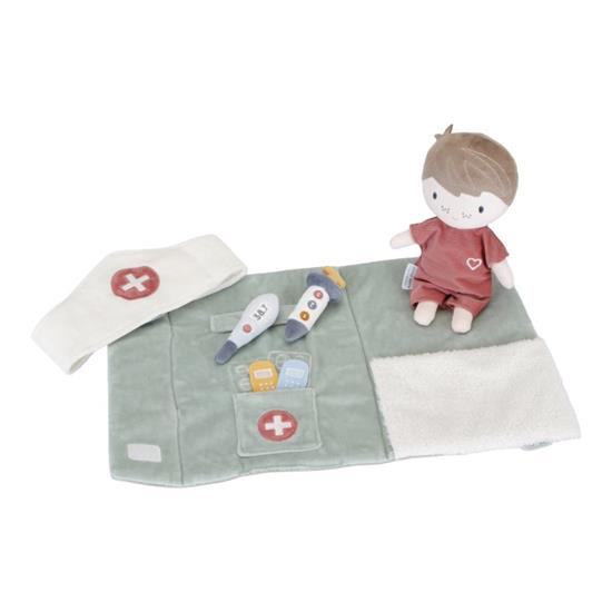 Arzt Spiel-Set mit Kuschelpuppe Jim und Arztkoffer / Krankenpflegeset für Puppe Jim