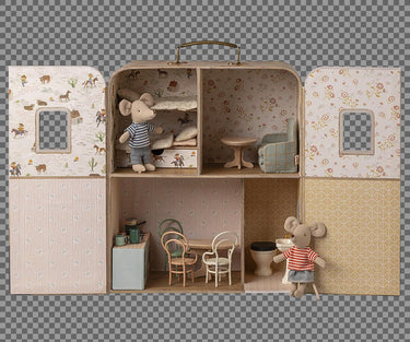 SuitCasa - Maileg Puppenhaus in Kofferoptik mit Betten
