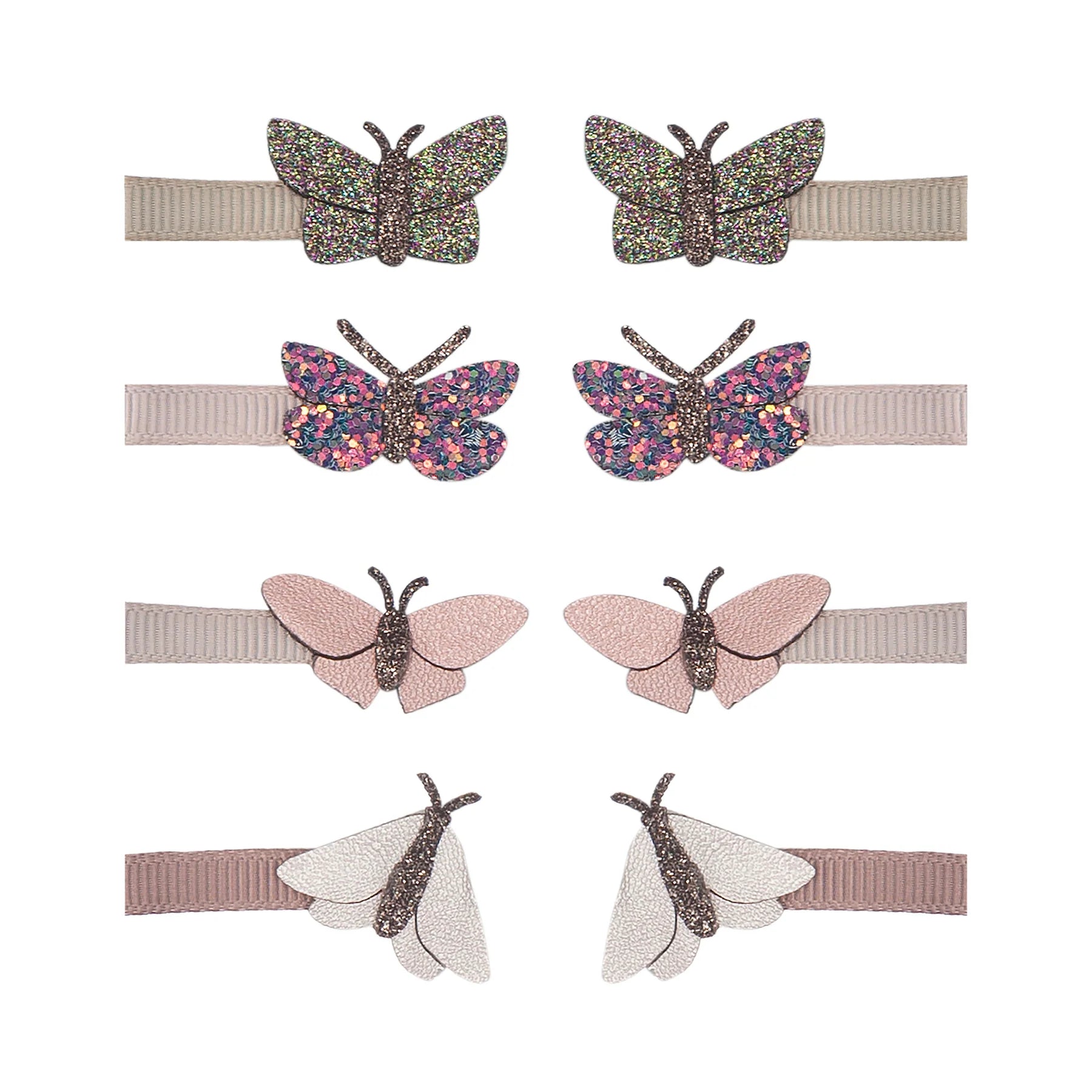 Mini Haarspangen mit Schmetterlingen im 8er Set