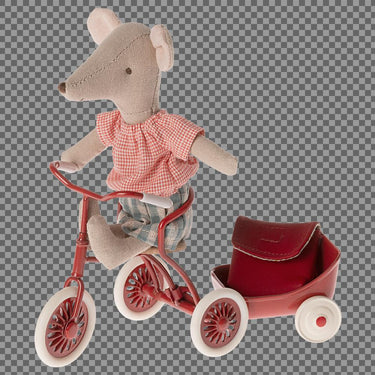 Dreiradmaus, Große Schwester mit Tasche - Maileg