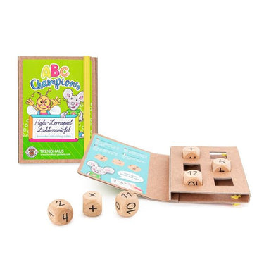 ABC CHAMPIONS HOLZ-LERNSPIEL ZAHLENWÜRFEL 6ER-SET