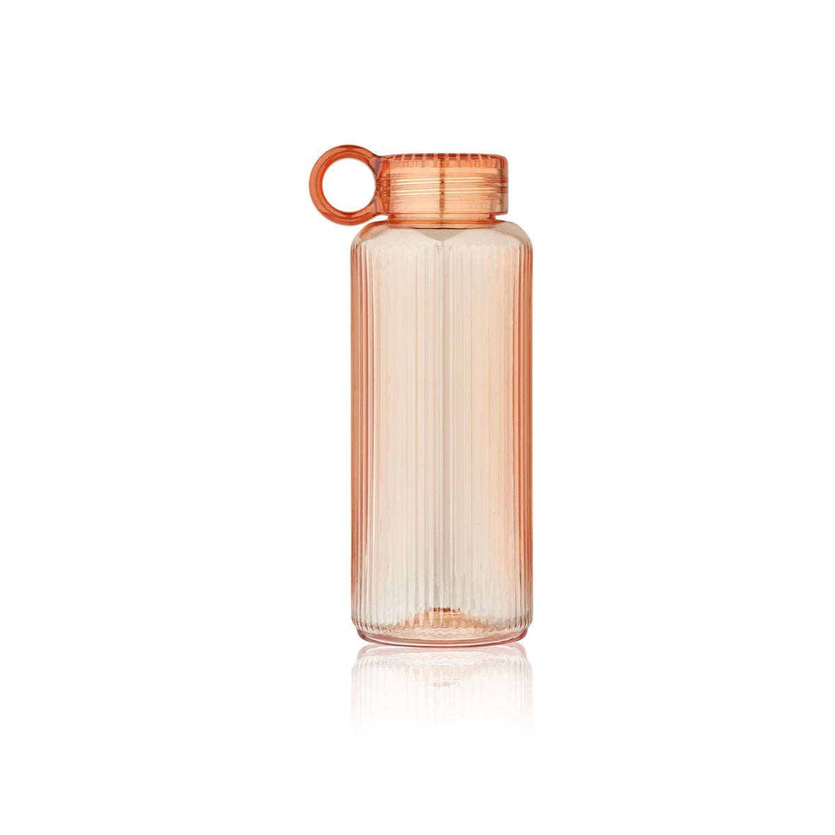 Abel glasähnliche transparente Trinkflasche mit Trinkhalm (500ml)