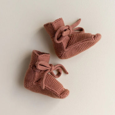 HVID Erste Schuhe zum Binden - Merinowolle Strick Booties (9-15M)