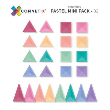 Connetix Magnetbaustein 32 Teile - pastell