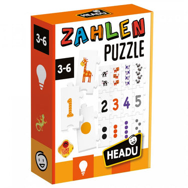 Headu Zahlenpuzzle, 3-6 Jahre - Lernspielzeug