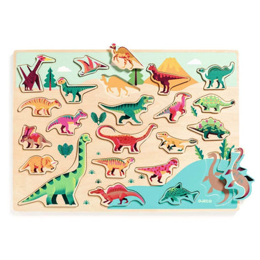 Dinosaurier Holzpuzzle - DJECO