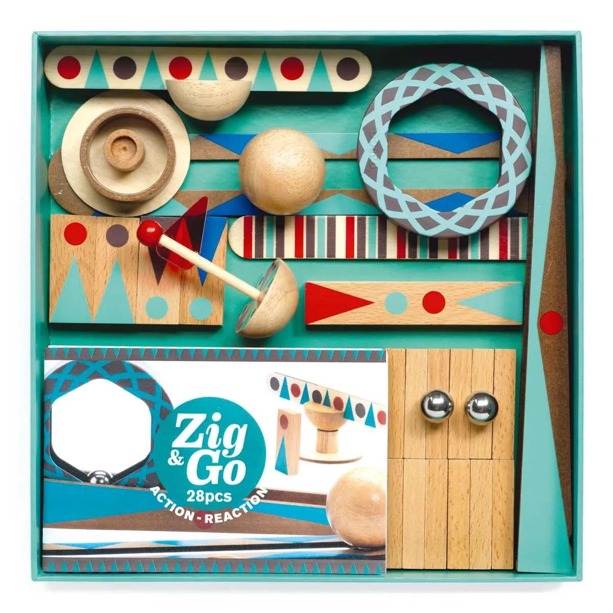 Zig & Go Domino Kugelbahn 28 Teile