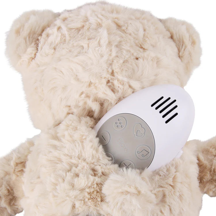 Herzschlag-Kuscheltier Bär "Lou" in Beige mit Schrei-Sensor