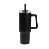 Schwarzer 1,2 Liter Cup mit Strohhalm