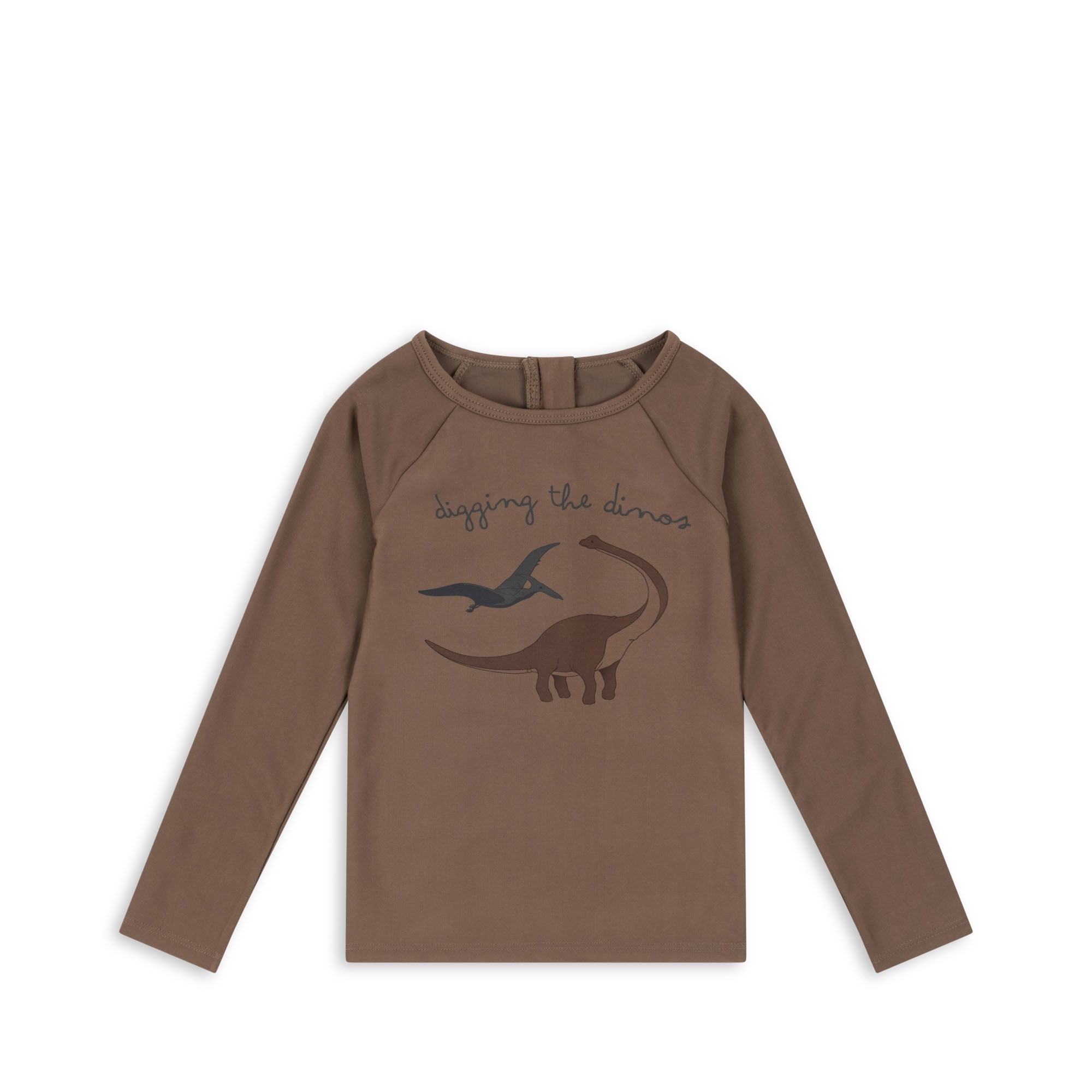 Aster Schwimm-Shirt / Badeshirt Dino - Shitake - UPF 50+ UV
