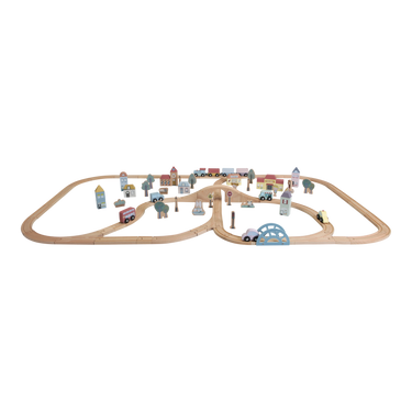 Eisenbahn aus Holz, mehr als 100 Teile  - Starter Set von Little Dutch