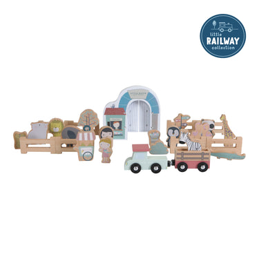 Erweiterungsset Zoo der Holz-Eisenbahn von Little Dutch
