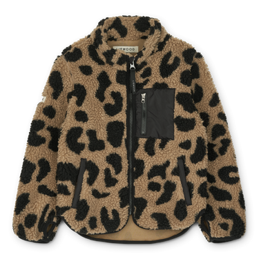 Fleece Jacke Leo Print für Kinder