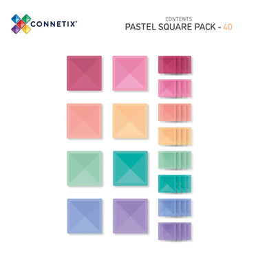 Lieferumfang Pastel Set 40 Teile Connetix