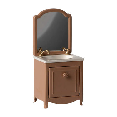 Waschbeckenkommode mit Spiegel - Zubehör Maileg Sink Dresser Dark Powder