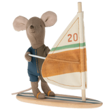 Maileg Strandmaus kleiner Bruder und Surfbrett