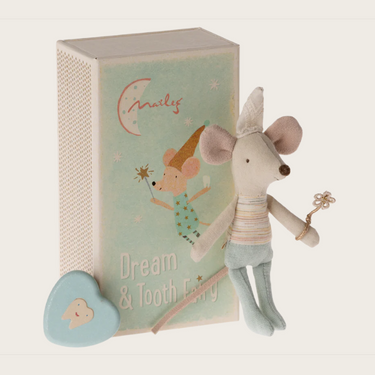 Zahnfee - Maileg kleiner Bruder in Streichholzschatchel + Zahndose