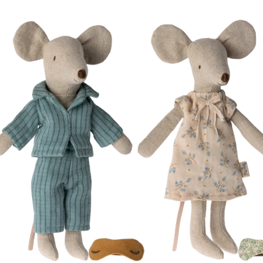 Maileg Mama und Papa Maus in Pyjamas