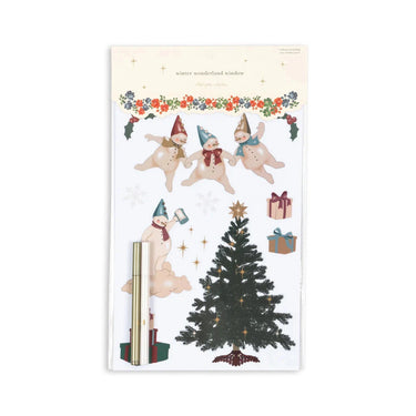 Weihnachtliche Fenstersticker, Fensterdeko, Fensteraufkleber - selbstklebend