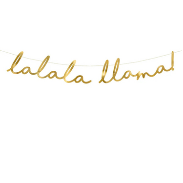 Lala Lama Girlande, Gold - Party Dekoration