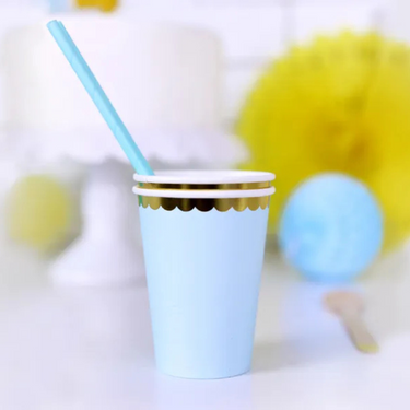 Blauer Pappbecher 6 Stück