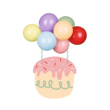 Regenbogen Ballon-Topper für Kuchen und Torten - Partydekoration