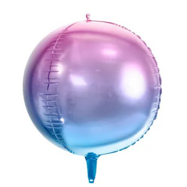 Runder Folienballon lila-blau Ombre - Geburtstags Dekoration