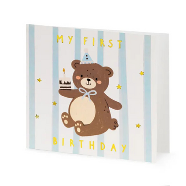 Geburtstagskarte zum ersten Geburtstag - Teddybär