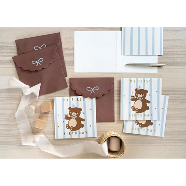 Geburtstagskarte zum ersten Geburtstag - Teddybär