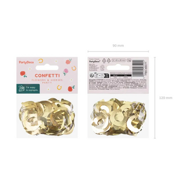 Goldenes Hufeisen Konfetti, Geburtstagstisch Dekoration