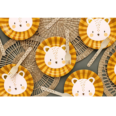 Löwe Partyteller Papierteller 6 Stück