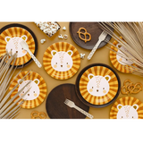 Runde Pappteller (Einweg) Mit Löwenmotiv