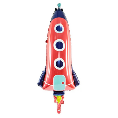 Folienballon Rakete, 44x115cm - Kinder Geburtstag Deko