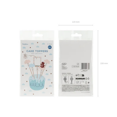 Teddybär 5 Stück Cake Topper, Tortendeko & Tortenaufleger