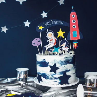 Weltraum Cake Topper, Tortendeko & Tortenaufleger Astronauten & Planeten
