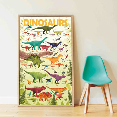Lernposter mit wiederverwendbaren Stickern - Dinosaurier