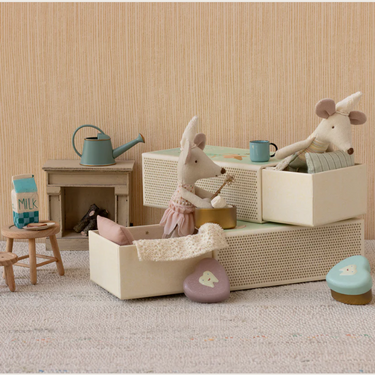 Zahnfee Maus in Streichholzschachtel - Rose - Zubehör Maileg