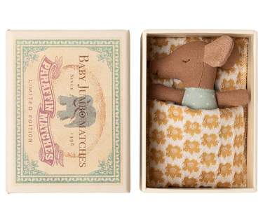 Sleepy Wakey Baby Maus in Streichholzschachtel - Blau