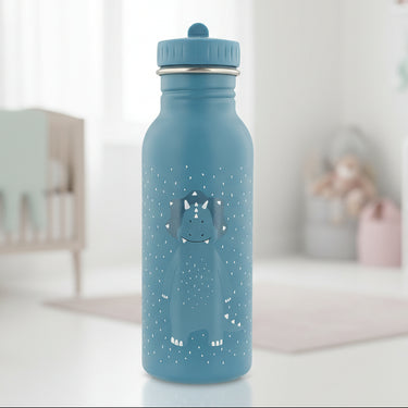 500ml Trixie Flasche Triceratops blau - Mit Gravur personalisieren