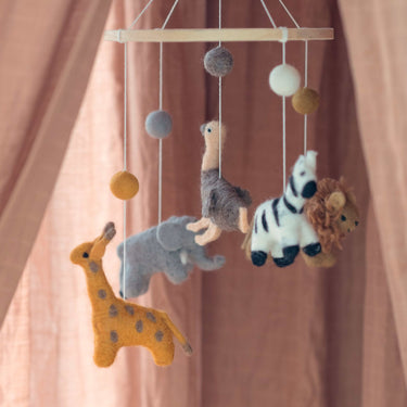 Handgemachtes Babymobile "Wildlife" - nachhaltig, langlebig