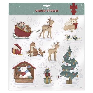 Weihnachtliche Sticker für Fenster, wiederverwendbar, leicht zu entfernen